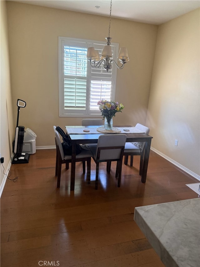 326 Borden Rd, San Marcos, CA 92069 - dining area featuring a chandelier and hardwood / wood-style flooring