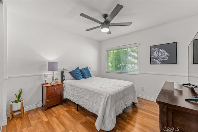 6210 Hartford Rd Unit 201, Yorba Linda, CA 92887 - bedroom with wood finished floors and ceiling fan