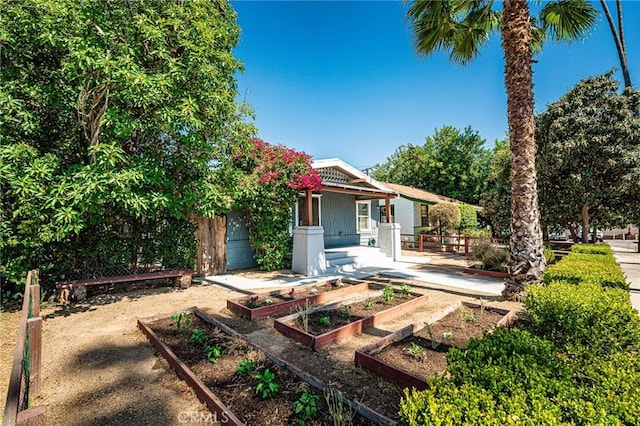 220 Palm Pl, Pomona, CA 91767 - rear view of house featuring a vegetable garden