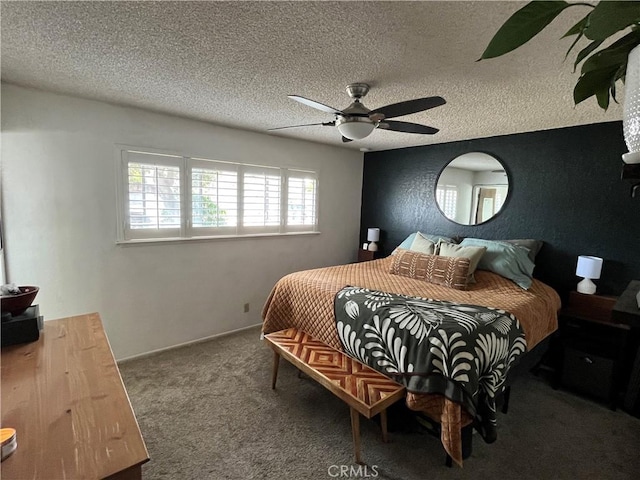 208 Spruce St, Arroyo Grande, CA 93420 - bedroom with carpet, ceiling fan, and a textured ceiling