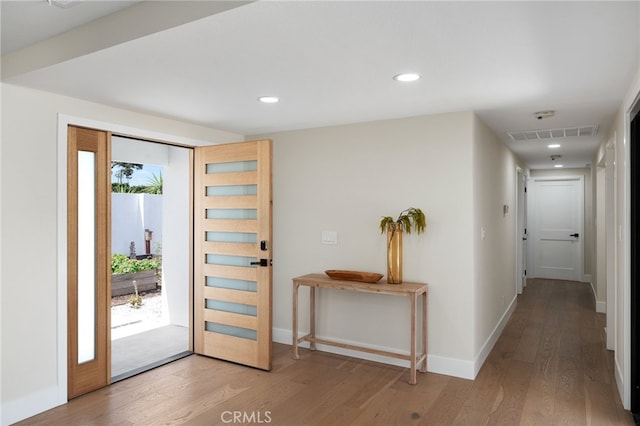 1700 Irvine Ave, Newport Beach, CA 92660 - entryway featuring light wood-style flooring and recessed lighting
