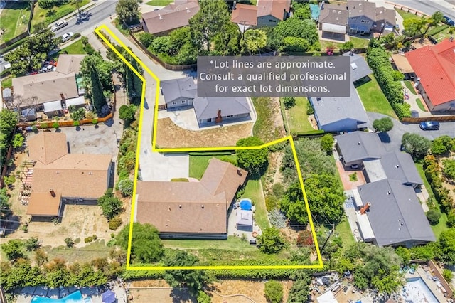 2526 Fontezuela Dr, Hacienda Heights, CA 91745 - aerial view of residential area with property boundaries highlighted