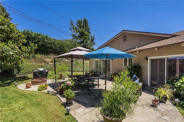 2526 Fontezuela Dr, Hacienda Heights, CA 91745 - view of patio / terrace featuring a gazebo