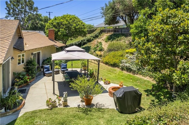 2526 Fontezuela Dr, Hacienda Heights, CA 91745 - view of yard featuring a gazebo and a patio