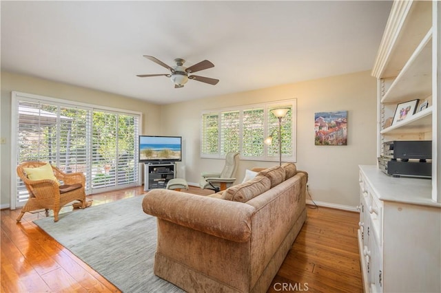 2526 Fontezuela Dr, Hacienda Heights, CA 91745 - living area with light wood-style floors and ceiling fan