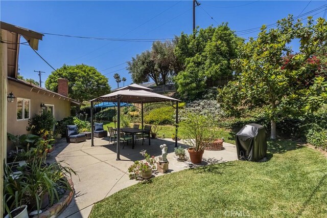 2526 Fontezuela Dr, Hacienda Heights, CA 91745 - view of patio featuring a gazebo and grilling area