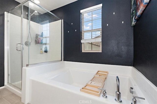 955 W Jasmine Way, Rialto, CA 92376 - full bath with a garden tub, a stall shower, and tile patterned flooring