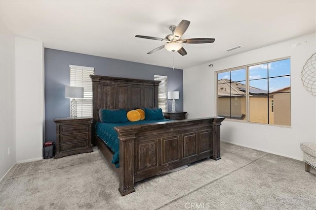 955 W Jasmine Way, Rialto, CA 92376 - bedroom featuring light colored carpet and ceiling fan