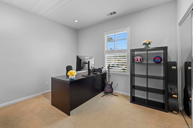 13502 Blue Lace Trl, Carmel Valley, CA 92130 - carpeted home office with baseboards and recessed lighting