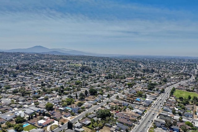 4693 71st St, La Mesa, CA 91942 - aerial view of residential area featuring mountains