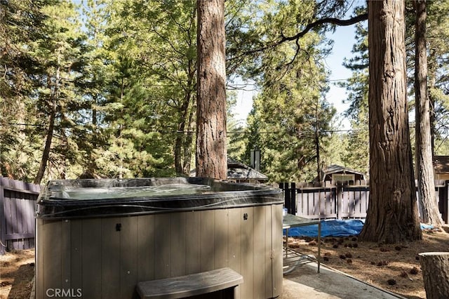 31701 Christmas Tree Ln, Running Springs, CA 92382 - view of yard featuring a hot tub