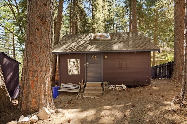 31701 Christmas Tree Ln, Running Springs, CA 92382 - view of shed featuring entry steps
