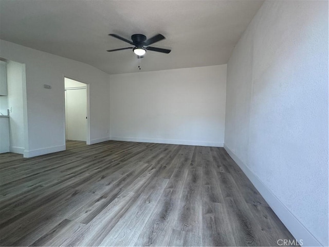 10615 Wolfe Ave, Riverside, CA 92505 - empty room with ceiling fan and wood finished floors