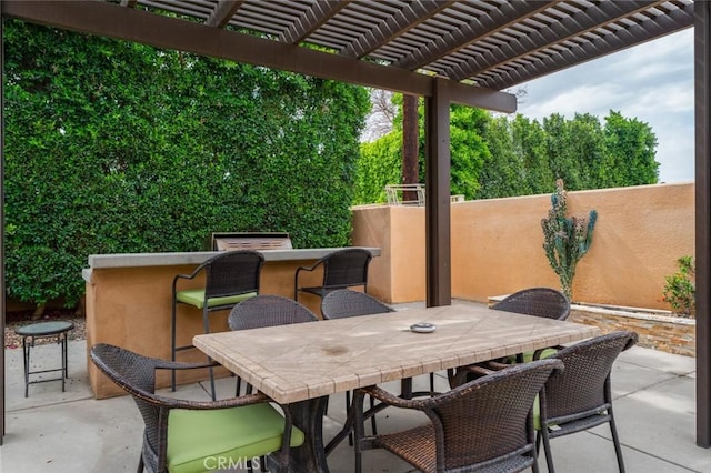 79140 Fred Waring Dr, Bermuda Dunes, CA 92203 - view of patio featuring a pergola and outdoor dining space