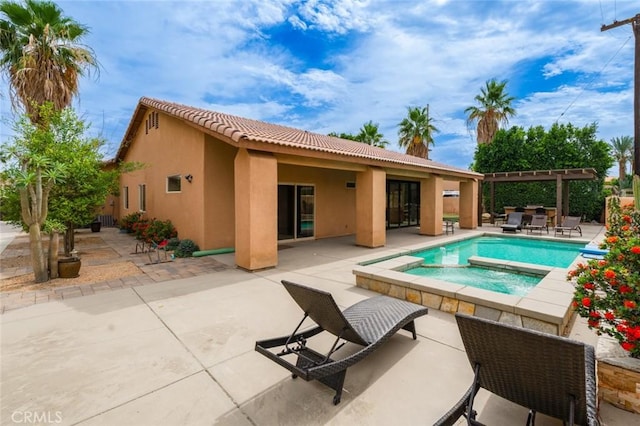 79140 Fred Waring Dr, Bermuda Dunes, CA 92203 - view of pool with a patio, a pergola, and a pool with connected hot tub