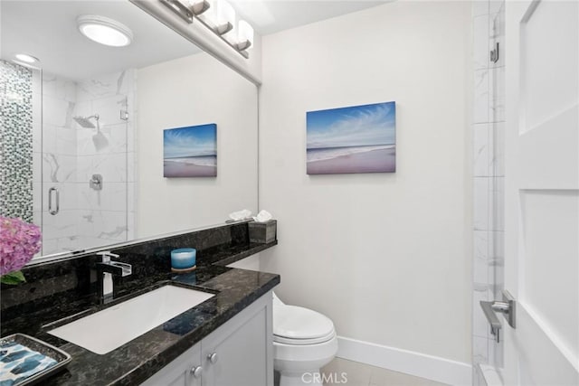 8 Pavona, Newport Coast, CA 92657 - full bath featuring vanity, a stall shower, and tile patterned floors