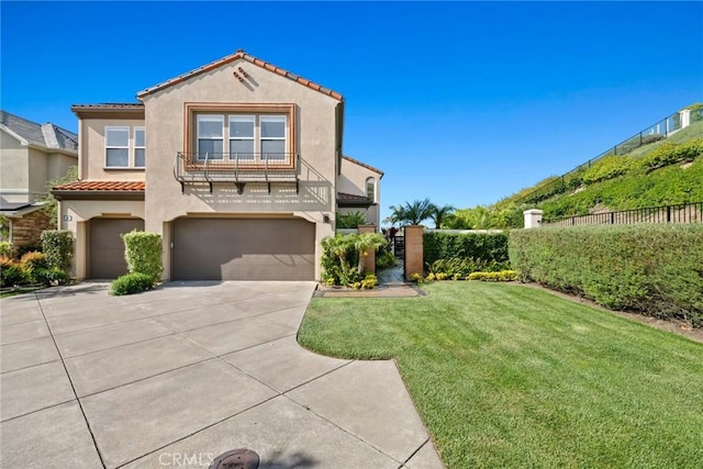 8 Pavona, Newport Coast, CA 92657 - mediterranean / spanish home with a garage, stucco siding, concrete driveway, and a tiled roof