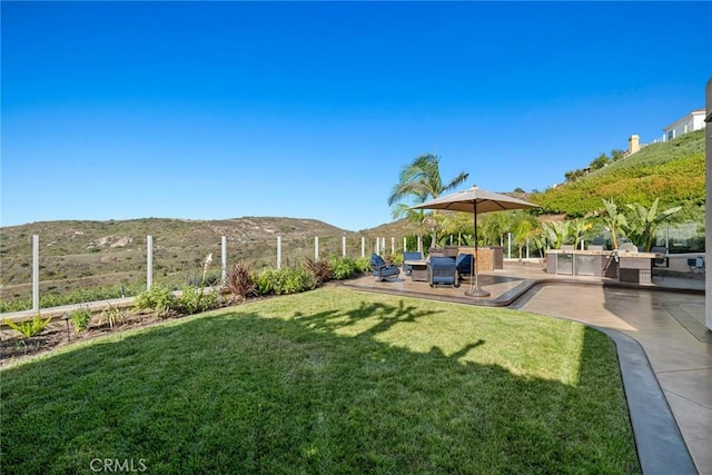 8 Pavona, Newport Coast, CA 92657 - view of yard featuring a patio and a mountain view