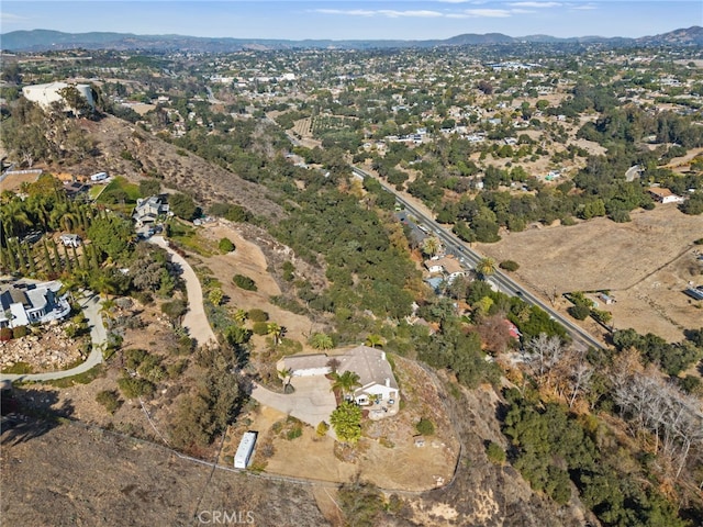2240 Aqua Hill Rd, Fallbrook, CA 92028 - aerial view of property and surrounding area with a mountainous background
