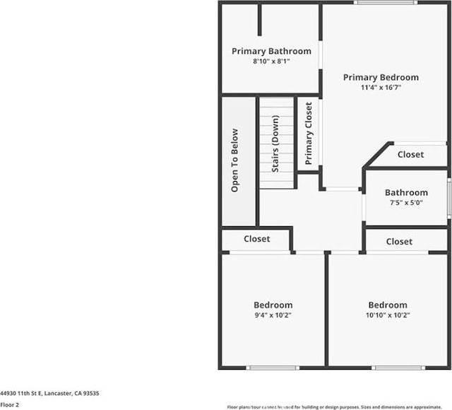 44930 11th St E, Lancaster, CA 93535 - view of property floor plan