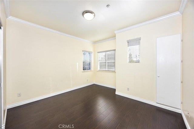 800 W Huntington Dr Unit D, Arcadia, CA 91007 - unfurnished room with ornamental molding and dark wood-style floors
