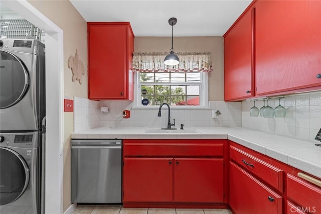 4303 E De Ora Way, Long Beach, CA 90815 - kitchen featuring red cabinets and dishwasher