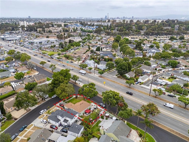 4303 E De Ora Way, Long Beach, CA 90815 - view of urban area with property parcel outlined and nearby suburban area