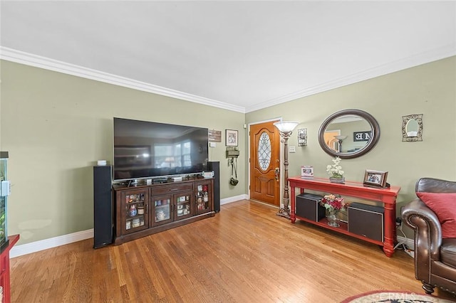 4303 E De Ora Way, Long Beach, CA 90815 - living area with wood finished floors and ornamental molding