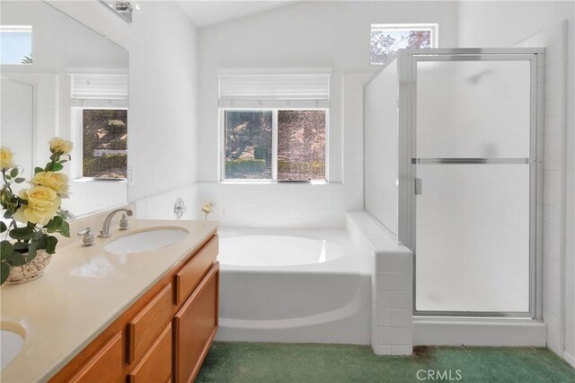 15030 Camino Arroyo, Chino Hills, CA 91709 - full bathroom with a shower stall, a bath, and double vanity