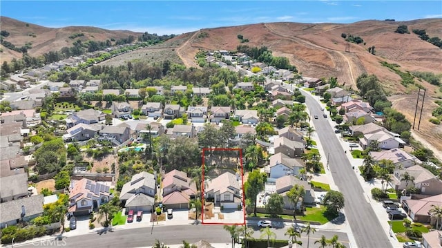 15030 Camino Arroyo, Chino Hills, CA 91709 - aerial view of residential area with property boundaries highlighted and mountains