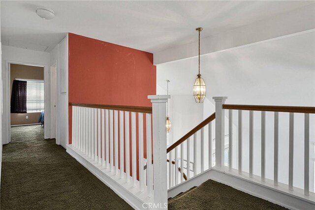 15030 Camino Arroyo, Chino Hills, CA 91709 - staircase featuring carpet floors and a chandelier