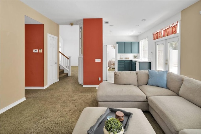 15030 Camino Arroyo, Chino Hills, CA 91709 - living area with carpet flooring and stairs