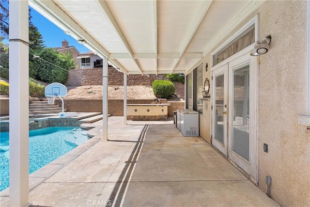 15030 Camino Arroyo, Chino Hills, CA 91709 - view of swimming pool with a patio area and french doors