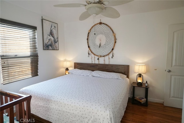 8937 Palmetto Ave, Fontana, CA 92335 - bedroom with wood finished floors and ceiling fan