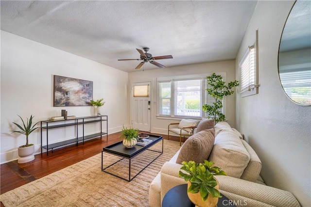 755 Chorro St, San Luis Obispo, CA 93401 - living room with wood finished floors, healthy amount of natural light, and a ceiling fan