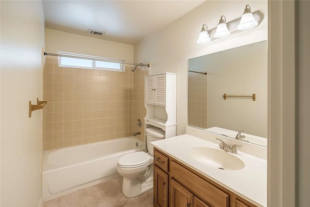 31736 Apache Rd, Coarsegold, CA 93614 - full bathroom with bathtub / shower combination, vanity, and tile patterned floors