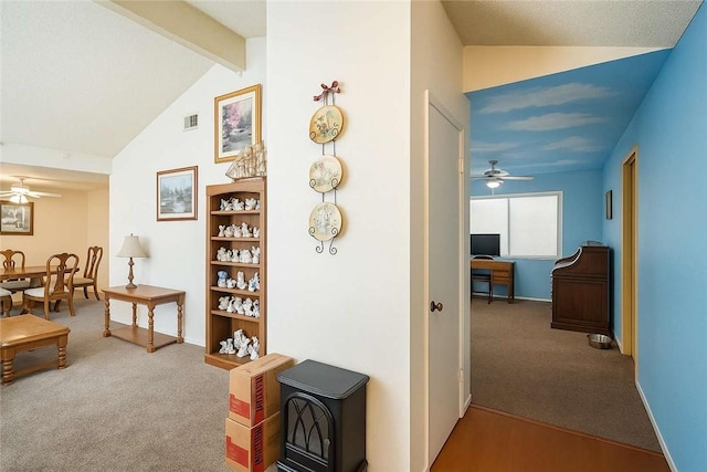 31736 Apache Rd, Coarsegold, CA 93614 - hallway with carpet floors and baseboards