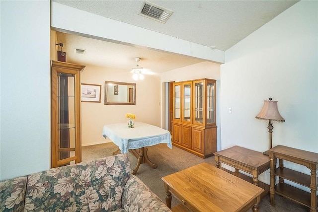 31736 Apache Rd, Coarsegold, CA 93614 - dining room with carpet floors and vaulted ceiling
