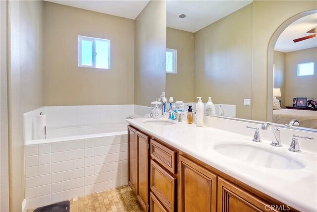 66 Glenalmond Ln, Ladera Ranch, CA 92694 - bathroom featuring double vanity, a bath, and connected bathroom