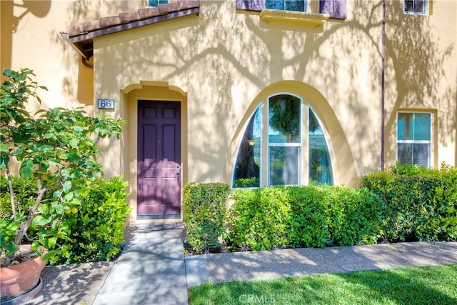 66 Glenalmond Ln, Ladera Ranch, CA 92694 - view of exterior entry featuring stucco siding