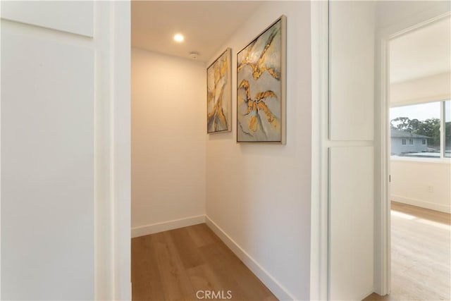 16509 Caballero Ln Unit 30B, Huntington Beach, CA 92649 - corridor with light wood-style flooring and recessed lighting