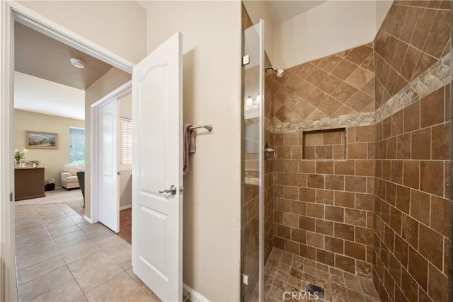 27628 Deerfield Ln, Valencia, CA 91354 - full bathroom with a tile shower and tile patterned floors
