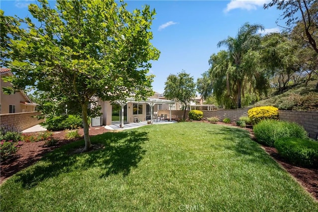 27628 Deerfield Ln, Valencia, CA 91354 - fenced backyard featuring a patio and a pergola