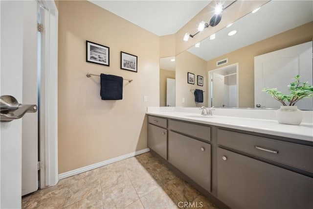 27628 Deerfield Ln, Valencia, CA 91354 - bathroom with vanity and baseboards