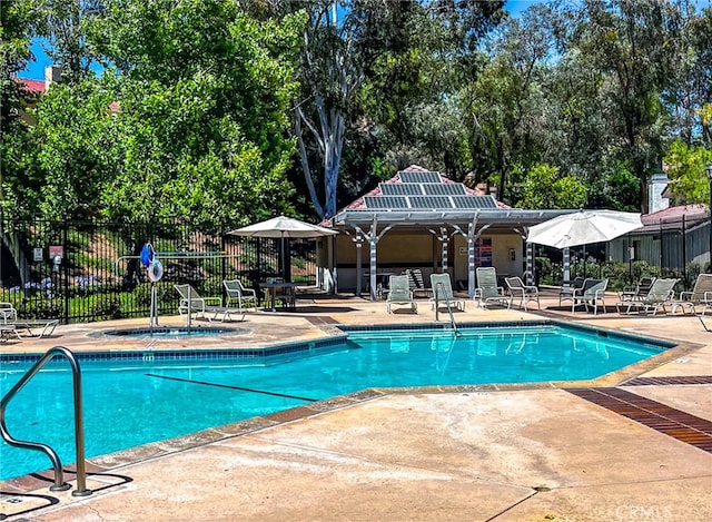 1050 Windmill Ln, Oak Park, CA 91377 - community pool with a patio and a gazebo