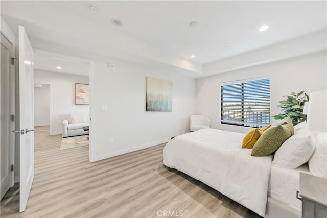 419 N Chandler Ave Unit 523, Monterey Park, CA 91754 - bedroom featuring light wood-style flooring and recessed lighting