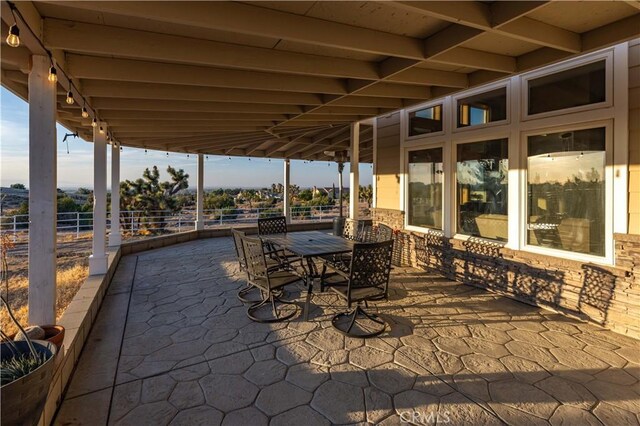 35655 52nd St E, Palmdale, CA 93552 - view of patio / terrace featuring outdoor dining area