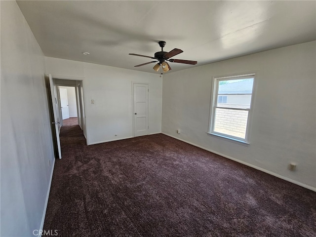 26483 9th St, Highland, CA 92346 - carpeted empty room featuring ceiling fan and baseboards