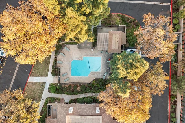 4448 Lubbock Dr Unit C, Simi Valley, CA 93063 - drone / aerial view of a pool