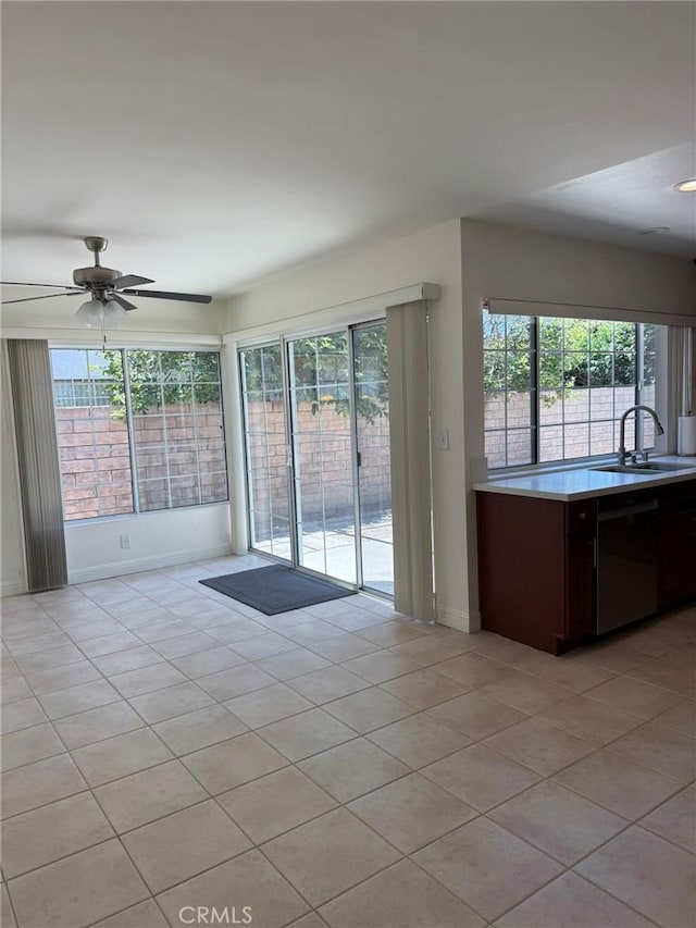 3964 Hibbert Ct, Simi Valley, CA 93063 - empty room with light tile patterned flooring and a ceiling fan